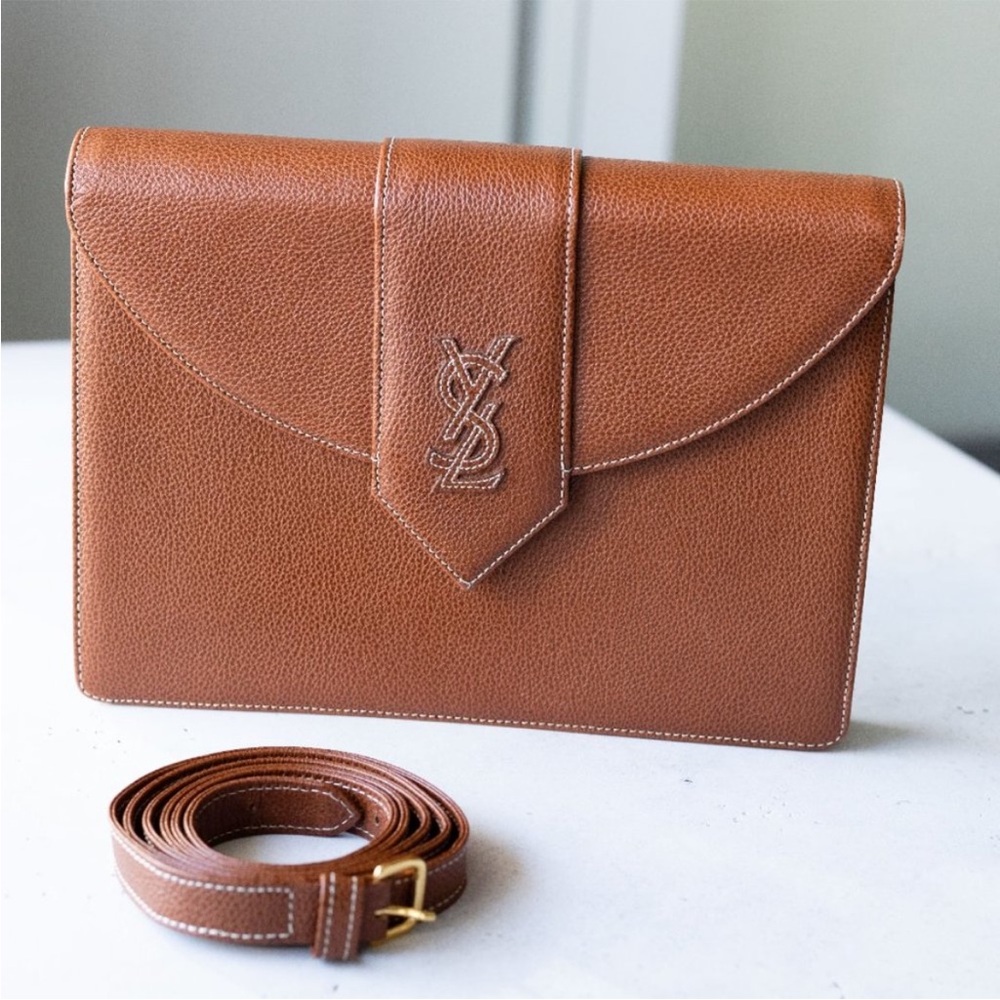 Authentic Vintage YSL Crossbody Messenger Bag - Picture 3 of 16